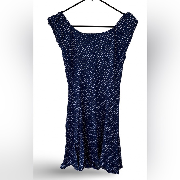 Rolla's Blue Fitted Button Up Dress - Cap Sleeve XS - Picture 2 of 4